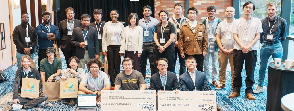 Participants, organizers and judges of the AICA Challenge 2026 On-Site Finals at IEEE SMC 2026 in Bellevue, Washington