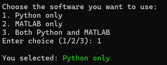 Python Software Option